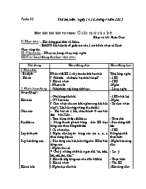Giáo án Âm nhạc Lớp 4 - Tuần 32